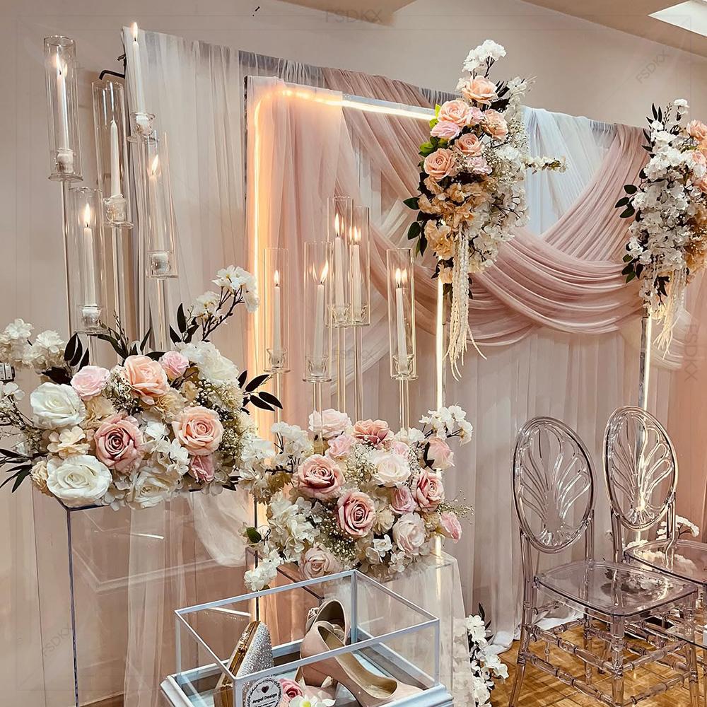 Wedding Backdrop Curtain - Tende bianche di misurazione personalizzate di