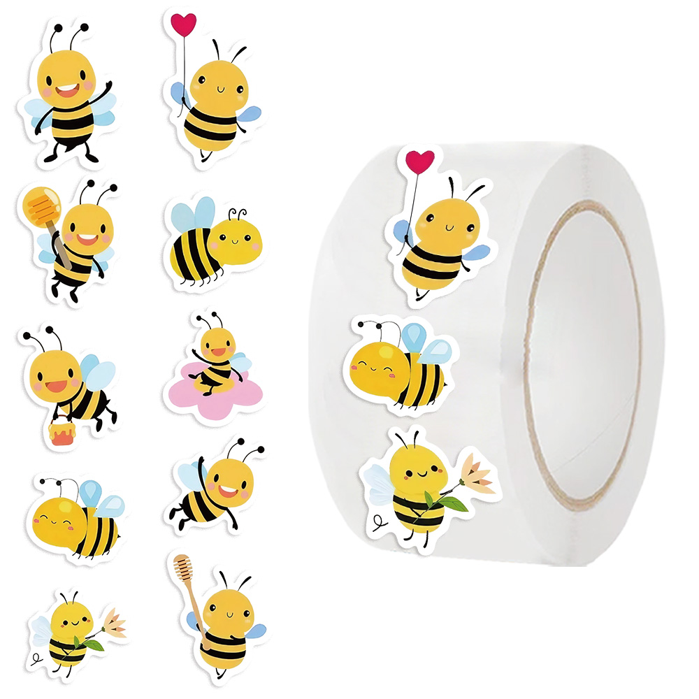 Wedding Sutra - 500PCS Cartoon Bee Ricompensa Adesivo Rotolo