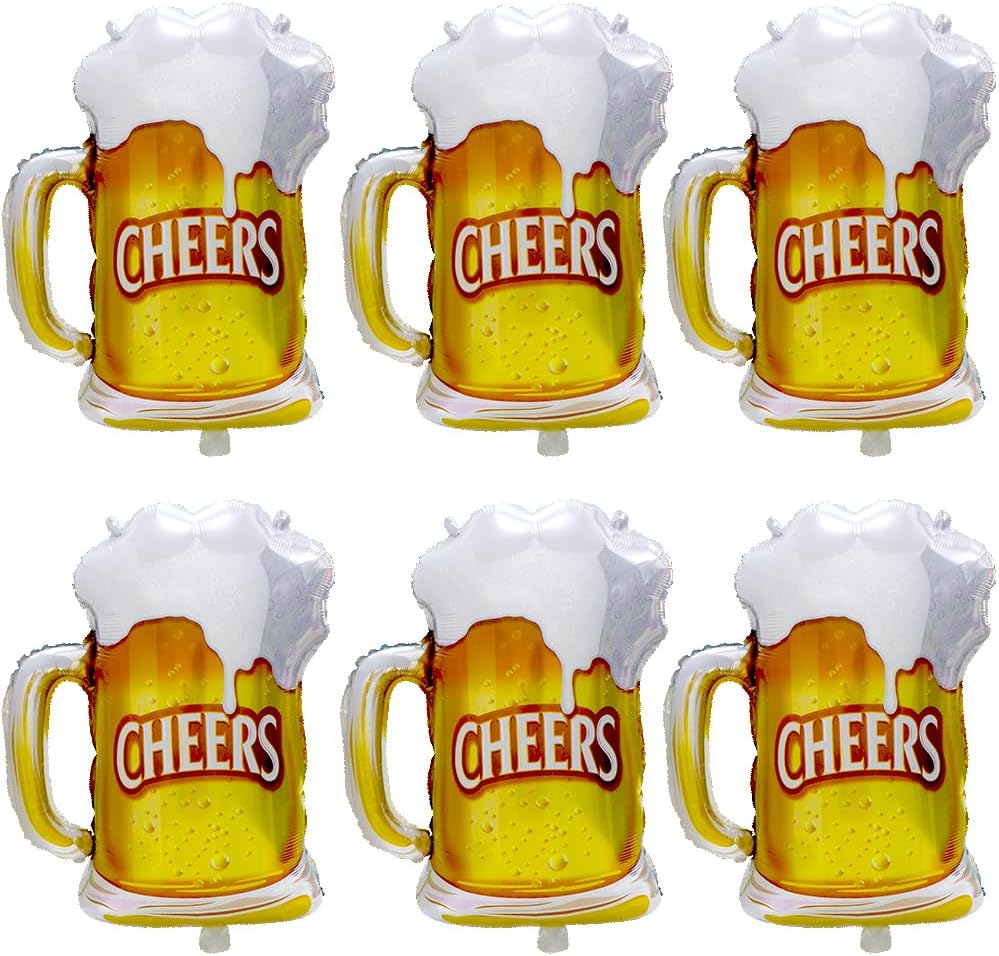 Wedding Alcohol Supply - 6 pezzi Cheers Beer Mug Palloncini