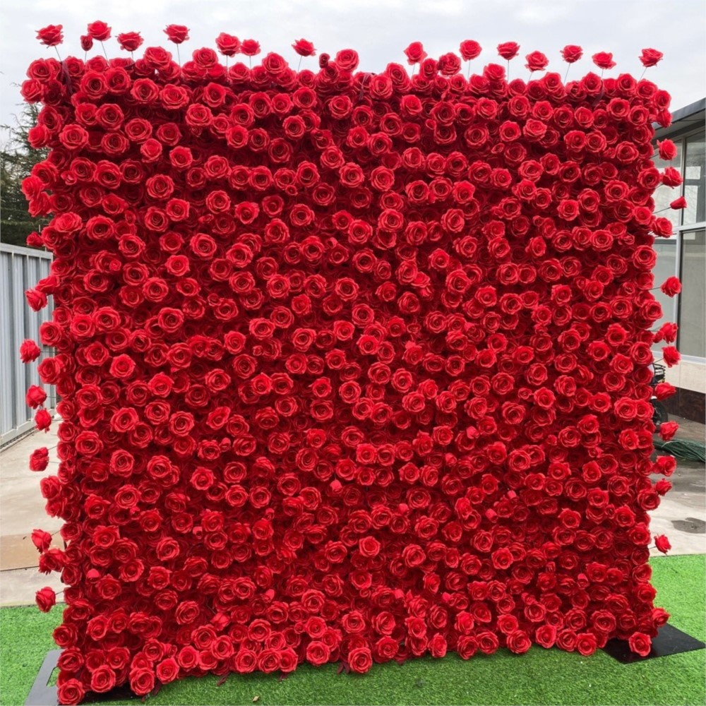 Uflower Red Rose 5D Panno Fior - Wedding Backdrop Curtain recensione e prezzo