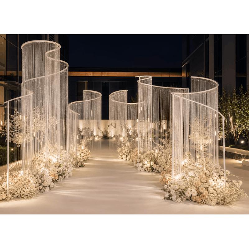 Arco in Ferro a Forma di S di  - Wedding Backdrop Curtain recensione e prezzo