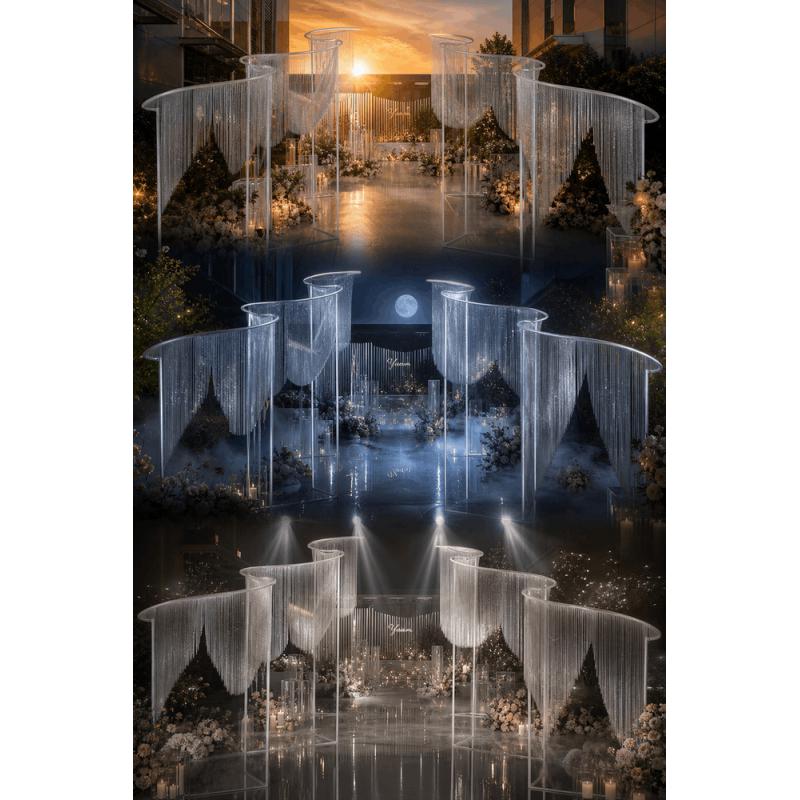 Arco in Ferro a Forma di S di  - Wedding Backdrop Curtain recensione e prezzo