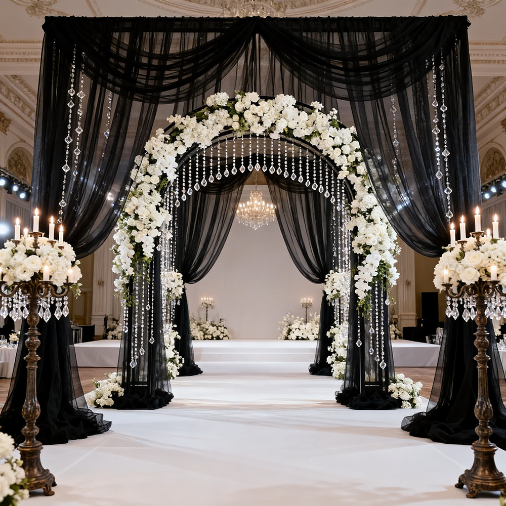 Telo in Tulle Semitrasparente  - Wedding Backdrop Curtain recensione e prezzo